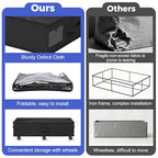 Babenest 4-Pack Under Bed Storage Organizer with Clear Zippered Lid, Foldable Rolling Underbed Drawers on 6 Wheels, Space Saving Clothes, Shoes, Toy Storage for Bedroom, Dorm, Closet - size: 4 Pack