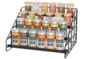 Bunoxea Spice Rack 4 Tier Kitchen Cabinet Organizer,Countertop Spice Rack,Tier Depth Adjustable Cabinet Shelf,Step Spice Organization Easy Visibility,Holds Seasoning and Condiments - size: 1 Pack