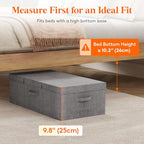Lifewit 80L Under Bed Storage Containers, 9.8 Inch Tall Underbed Clothes Storage Organizer Bin with Sturdy Sidewalls, Bottom, 3 Lids, Deep Storage Drawer for Clothes, Shoes, Blankets, Pillows 2 Pack - size: 80L