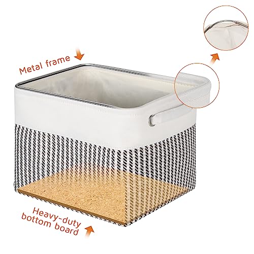 Kntiwiwo Foldable Storage Bin Collapsible Fabric Storage Basket Cube with Durable Handles Closet Organizer Bins for Organizing Shelves Drawers, Set of 3, 12" x 10" x 9.5", Houndstooth - color: Houndstooth, size: 12" x 10" x 9.5"