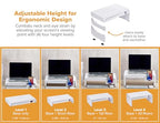 Bostitch Konnect Adjustable Monitor Riser with Drawer & Cell Phone Holder, Laptop Stand for Desk, 4 Height Levels, Cable Management & Rubber Feet - color: White, style: Deluxe Laptop Stand