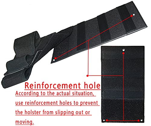 Bedside Pistol Holster, Tactical Bed Side Gun Holster, Under Mattress Handgun Holster with Flashlight Loop Holder - color: BK