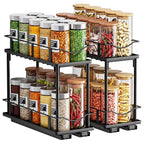 1 Packs Pull Out Spice Rack Organizer for Cabinet, 2-Tier Slide Out Seasoning Organizer, Narrow Cabinet Spice Rack, 10.7" Dx4.8 Wx8.85 H, Full Extension Ball Bearing Glides, Kitchen Pantry Organizer - size: 1 Pack
