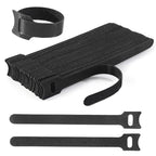 Nettbe Reusable Cable Ties, 60 PCS 8 Inches Adjustable Cord Straps Wire Organizer Cord Wrap and Hook Loop Cable Management - size: 8inches-60pcs