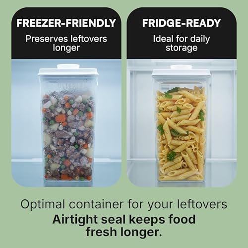 Bop Top Airtight Food Storage Containers with Lid 13.5 Cups / 108 oz | Kitchen Canister Sets | Air Tight Pantry Container | Pop Top Dry Food Storage Containers for Snacks, Sugar, Flour, Baking, Pasta - color: 108 oz