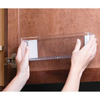 iDesign AFFIXX Plastic Wall Mount Organizer for Kitchen, Bathroom, Office, Bedroom, Garage, Craft Room, 3" x 11" x 3.25", Clear - style: Pack of 1