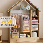 Honkazita 3-Tier Foldable Hanging Closet Organizer, Free-Standing | Closet Hanging Organizer for Wardrobe, Laundry Room, Plastic Hanging Closet Shelves for Clothes, Handbags, Accessories (White)