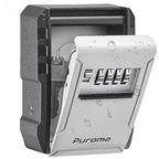 Puroma Key Lock Box with Key Hook, Resettable 4-Digit Combination, Waterproof Key Storage Security, Large Capacity Wall Mounted for House Keys, Realtors, Garage Spare Keys