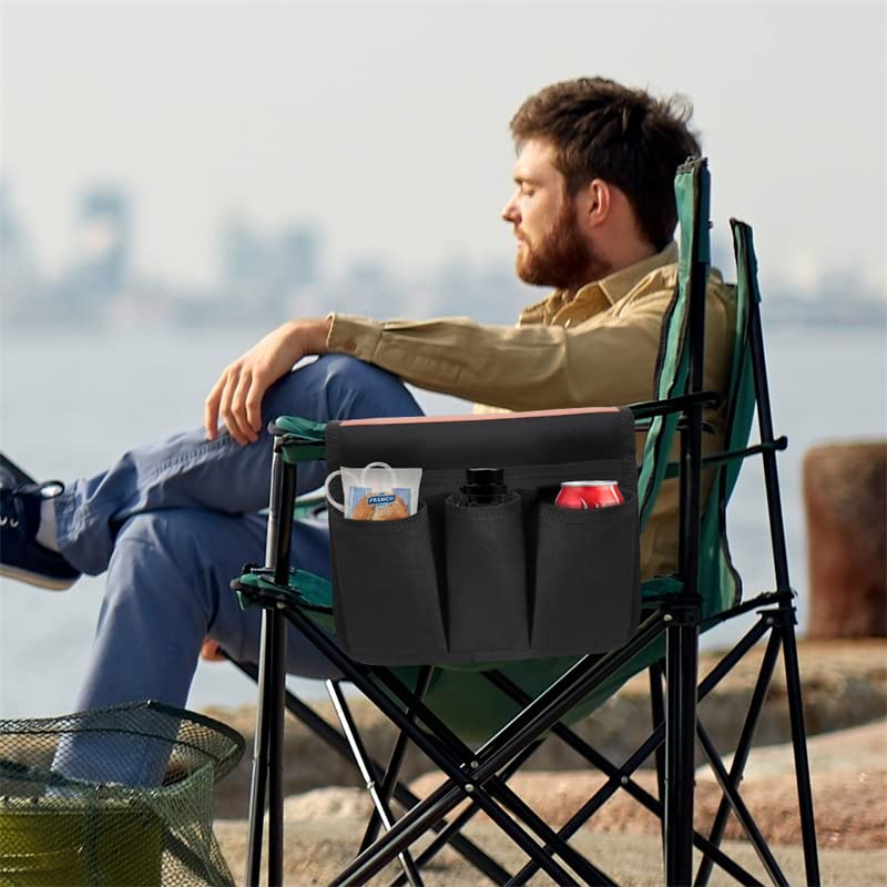Buyter Armrest Pouch, Chair Side Pocket Organizer, Beach Chairs Side Storage Bags, Including 1 Large Pocket, 3 Small Pockets, for Recliner Couch Sofa (Green) - color: Green