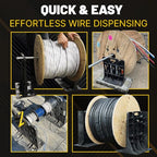 Rack-A-Tiers XL Multi-Purpose Cable Dispenser - Award Winning Electrical Wire Rack, Wire Spool Caddy (11470) - size: XL