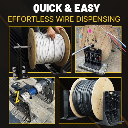 Rack-A-Tiers XL Multi-Purpose Cable Dispenser - Award Winning Electrical Wire Rack, Wire Spool Caddy (11470) - size: XL