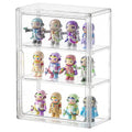 Clear Acrylic Display Case for Figures&Collectibles,3 Tier Lego Labubu Toy Box, Desktop or Storage Bin with 2 Removable Shelves,Figurine Display Shelf,Stackable Display Cabinet for Collectibles-1 Pack - style: 10.6"L x 5.1"W x 14.1"H - 3 Tier - 1 Pack