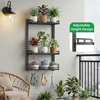 Kalrin 3 Tier Bathroom Shelves Over Toilet - Wall Mounted Floating Shelves with Drain Basket, Toilet Paper Storage, Height Adjustable Over The Toilet Storage, Pure Black - color: Pure Black