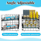 2-Tier Stackable Can Organizer for Pantry, Adjustable Extra-Long Can Rack for Pantry Shelf Organizer and Storage, Sturdy Standing Can Holder for Canned Soup Food Goods Storage up to 64 Cans, Black - style: Length（29.72''）-1 Pack