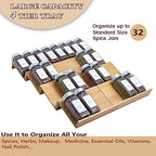 Bamboo Spice Rack Drawer Organizer - 8 Pieces Set- 7" Wide Per Piece - Combine Pieces Into 14" Wide Rack (7" or 14") - size: 14"