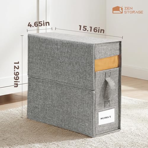8Pack Sheet Organizers and Storage - King/Queen Size Sheet Storage Organizer with Window, Foldable & Dustproof Sheet Organizer for Linen Closet for Summer Blankets & Sheet Sets,Grey - color: Grey, size: 8 Pack