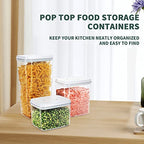 Pop Top Food Storage Containers, Leakproof Pantry Food Storage Containers, Kitchen Storage Containers with Lids Airtight 3-Piece - 3.5Qt/2.1Qt/1.3Qt - color: 3 Pcs Set(1.3qt+2.1qt+3.5qt)