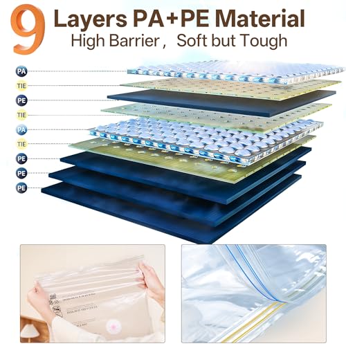 Vacuum Storage Bag with Rechargeable Cordless Pump, 18 Pack Vacuum Seal Space Saver Bags for Clothing Clothes Travel Home - size: 18 Bags with Cordless Pump