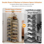 Simcat Shoe Rack Sturdy Metal Shoe Rack Organizer for Closet Entryway Garage Vertical Narrow Shoe Rack Shoe Stand Shoe Shelf (4 Tiers - Champagne Gold) - style: 4 Tiers Champagne Gold
