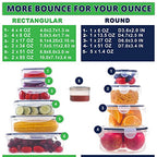 RockBerry 50 Pcs Large Food Storage Containers with Lids Airtight-85 OZ to small Containers-Total 526OZ Stackable Kitchen Set -BPA Free Leak proof containers- Freezer Microwave safe - color: 50Pcs