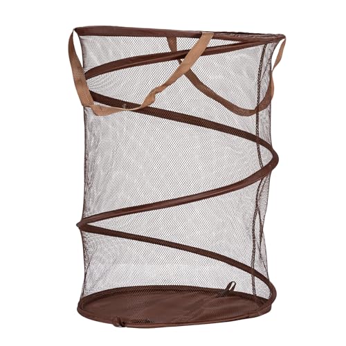 Household Essentials Pop-Up Mesh Laundry Hamper, Brown - color: Brown