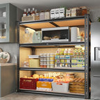 REIBII 40" W Storage Shelves 2000LBS Adjustable Garage Shelving Metal Heavy Duty 4 Tier Garage Shelves 60" H Metal Shelves for Closet Pantry Kitchen Warehouse 40" W × 20''D × 60''H - size: 20"D x 40"W x 60"H