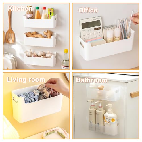 2 Pcs Kitchen Cabinet Door Organizer,Adhesive Mount Inside Cabinet Door Storage,Under Sink Door Storage Shelf for Kitchen,Bathroom,Office,Garage,Craft Room(Transparent) - color: Transparent, size: 2 Pcs
