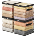 Lifewit 4 Pack Clear Clothes Storage Bags, Sweater Storage with Zipper, 18L Vinyl Foldable Moving Bags, Storage Container for Blankets Bed Sheet Sweater Yarns - size: 18L