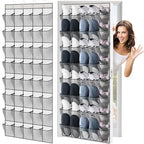 2 Pcs 80 Large over the Door Shoe Organizer Hanging Shoe Rack for Closet Holder Pure White Mesh Pockets Behind Door Hanger Nonslip, Each with 40 Pockets