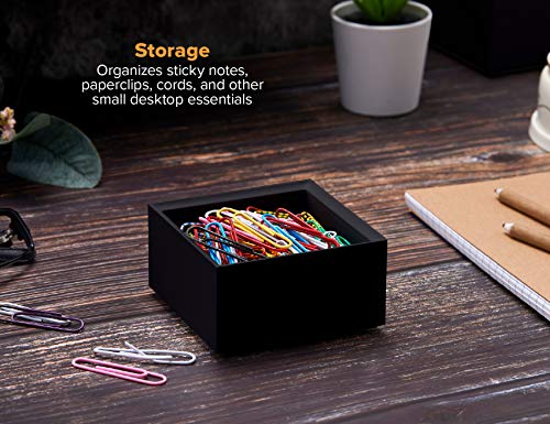 Bostitch Office Konnect Desk Organizer Accessory Tray, Stacks for Desktop Storage, Black - color: Black, size: Small, style: Storage Tray