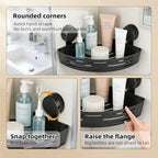 Corner Shower Caddy Suction Cup, 2 Pack Triangle Corner Shower Shelves No Drilling Bathroom Organizers and Storage, Removable Waterproof Showers Bathroom Shelf Rack