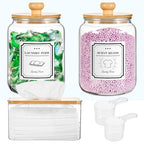 SUBEKYU Laundry Pod Containers and Dryer Sheet Holder with Lids Laundry Detergent Sheets Dispenser Laundry Room Organization Storage Box for Powder,Scent Booster Beads,Dryer Balls,Bath Salt