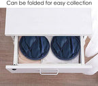 Larpur Popup Mesh Laundry Basket, Collapsible and Portable Clothes Washing Laundry Hamper with Reinforced Carry Handle (Blue*2) - color: 2*Blue