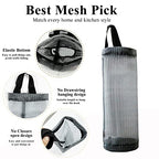 TOGETRUE Plastic Bag Holder, Mesh Grocery Bag Holder Hanging Storage Bag Dispenser (Dark Grey 2 Packs) - color: Dark Grey 2 Packs