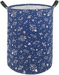 KUNRO Kids Laundry Hamper Clothes Gift Basket Storage Laundry Baskets Organizer Bin with Handles for Nursery Room (Navy Spaceship) - color: navy Spaceship