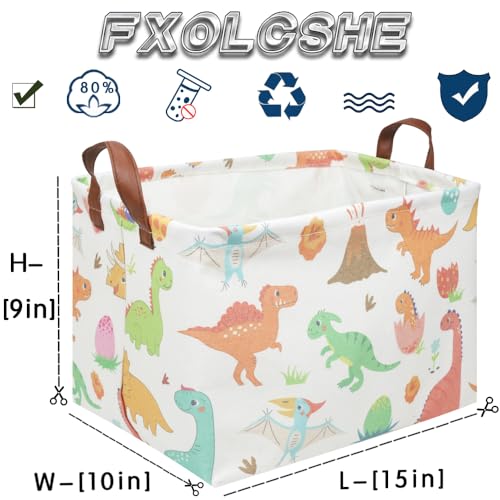 Rectangular Easter Dinosaur Basket,Waterproof kids toy storage box bedroom,Dinosaur Storage Box,kids laundry Basket,Easter Room Decor,Nursery Hamper,Gift Baskets(Dinosaur) - color: Easter Dinosaur