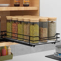 BOIVSHI Pull Out Spice Rack Organizer for Cabinet, Heavy Duty Slide Out Spice Rack Organizer for Kitchen Cabinets and Pantry, Fits Spices, Sauces, Canned Food (6.5''Wx10.5''Dx2.5''H) - size: 1 Tier,6.5''Wx10.5''Dx2.5''H