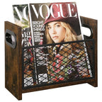 YINMIT Magazine Holder, Magazine Rack for Desktop and Home Office, Farmhouse File Storage Basket for Letters, Magazines, Books, Newspapers (Small) - size: Small