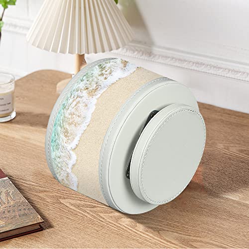 TV Remote Control Holder for Table, 360 Swivel Pen Holder for Desk Organizers and Accessories, Nightstand Organizer Caddy for Media Controllers/Office Supplies, Bedside Decorations for Living Room - color: Beach