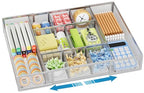Marbrasse Expandable Desk Drawer Organizer, Mesh Tray with 10 Adjustable Compartments, Desk Organizers for Office Supplies, Makeup & Vanity (Expandable-Silver) - color: Expandable-Silver