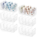 HBlife Clear Acrylic Kids Shoe Rack for Closet, 6 Pack, 4 Sections, Stackable, Crystal Clear, 4 Pairs Capacity - color: Clear, size: 6 Pack