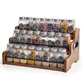 Aminigram Wood Spice Rack Organizer for Cabinet, 3 Tier Spice Shelf Storage, Kitchen Seasoning Organizer for Spice Bottles, Jars, Seasonings, Baking Supplies