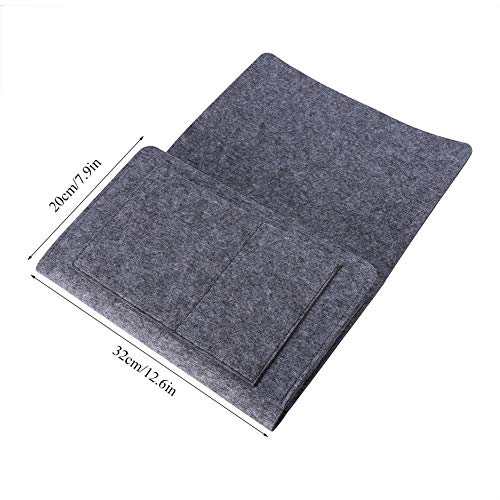 Gavigain Luxurious Grey Armrest Organizer, Caddy for Sofa, Couch, Chair Armrest, Remote Control, Cell Phone, Book, Magazine, Glasses, Snacks