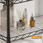 Golpart 3-Tier Over The Toilet Storage Shelf,Heavy Duty Adjustable Metal Bathroom Rack with Toilet Paper Holder & Hooks,Space-Saving Organizer for Bathroom,10”D x 24”W x 66”H,Black - size: Black-3-Tier-10"D x 24"W x 66"H