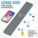 ZAPPOWARE Kitchen Sink Narrow Silicone Holder Tray 17.7"x3.1", Vanity & Bathroom Organizer, Gray - color: Gray, size: 17.7" x 3.1" x 0.4"