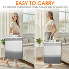 2 Pack Large Home Laundry Basket, Laundry Hamper, Freestanding Waterproof Dirty Clothes Bag, Tall Clothes Hamper - Extended & Reinforced Handles for College Dorm, Family (Light Grey/125L) - size: 2 x 125L