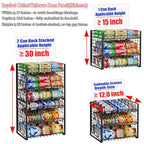 JKsmart 3-Tier Stackable Can Rack Organizer for Pantry, Adjustable Can Storage Holder for Various Ounces of Canned food Soda Drinks, Can Dispenser for Kitchen Cupboard Cabinet, 2 Pack - size: 3 Tier - 2Pack