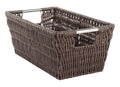 Whitmor Rattique Small Shelf Tote (6500-2712-JAVA) - color: Java, size: 11.4"L x 6.5"W x 4.5"H