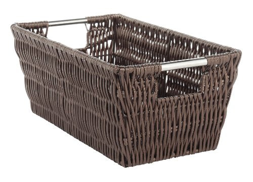Whitmor Rattique Small Shelf Tote (6500-2712-JAVA) - color: Java, size: 11.4"L x 6.5"W x 4.5"H