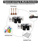 Mop and Broom Holder Wall Mount, 2PCS Heavy Duty Stainless Steel Broom Hanger Wall Mounted Broom Organizer Garage Organization Tool Organizer Storage for Laundry Room Home Garden Garage